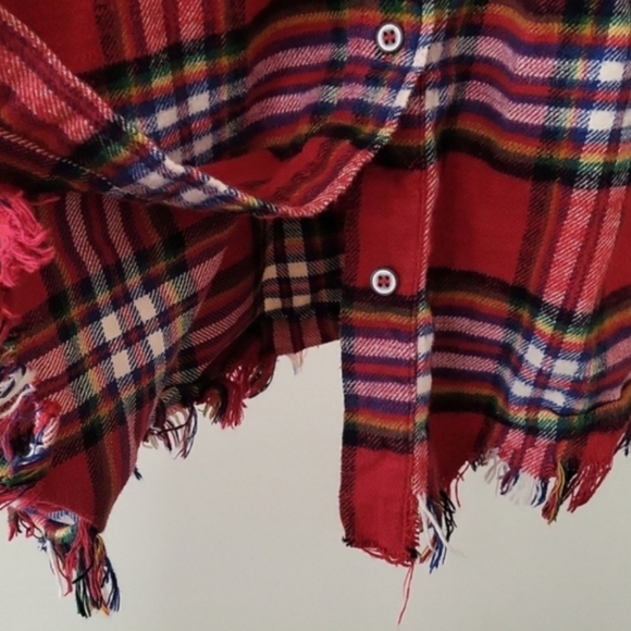 NWOT IRO Oversized Button-Down Plaid Flannel Shirt - Picture 7 of 12